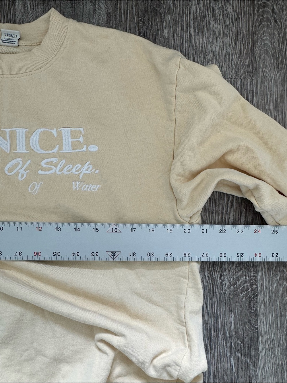 Sporty & Rich Be Nice Graphic Sweatshirt Cream Oversized Crewneck Size M - Picture 8 of 8